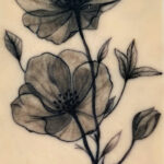 Tattoo fleur coquelico