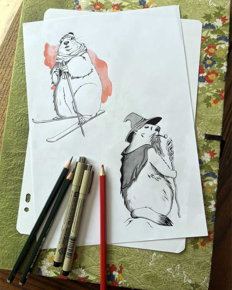 Flash tattoo marmottes - Tatouage marmotte