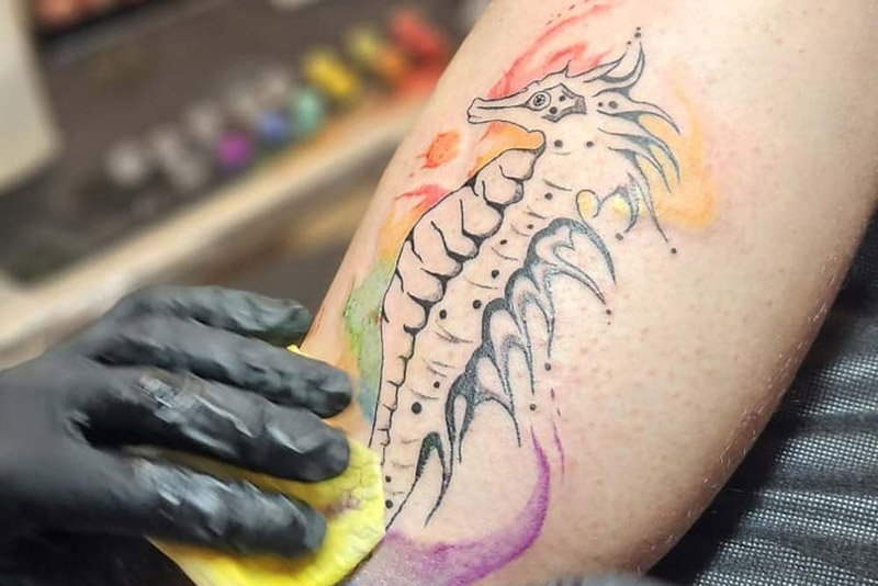 Tatouage aquarelle - Watercolor - Annecy, Aix les Bains