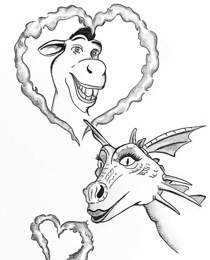 Tatouage Ane et Dragonne