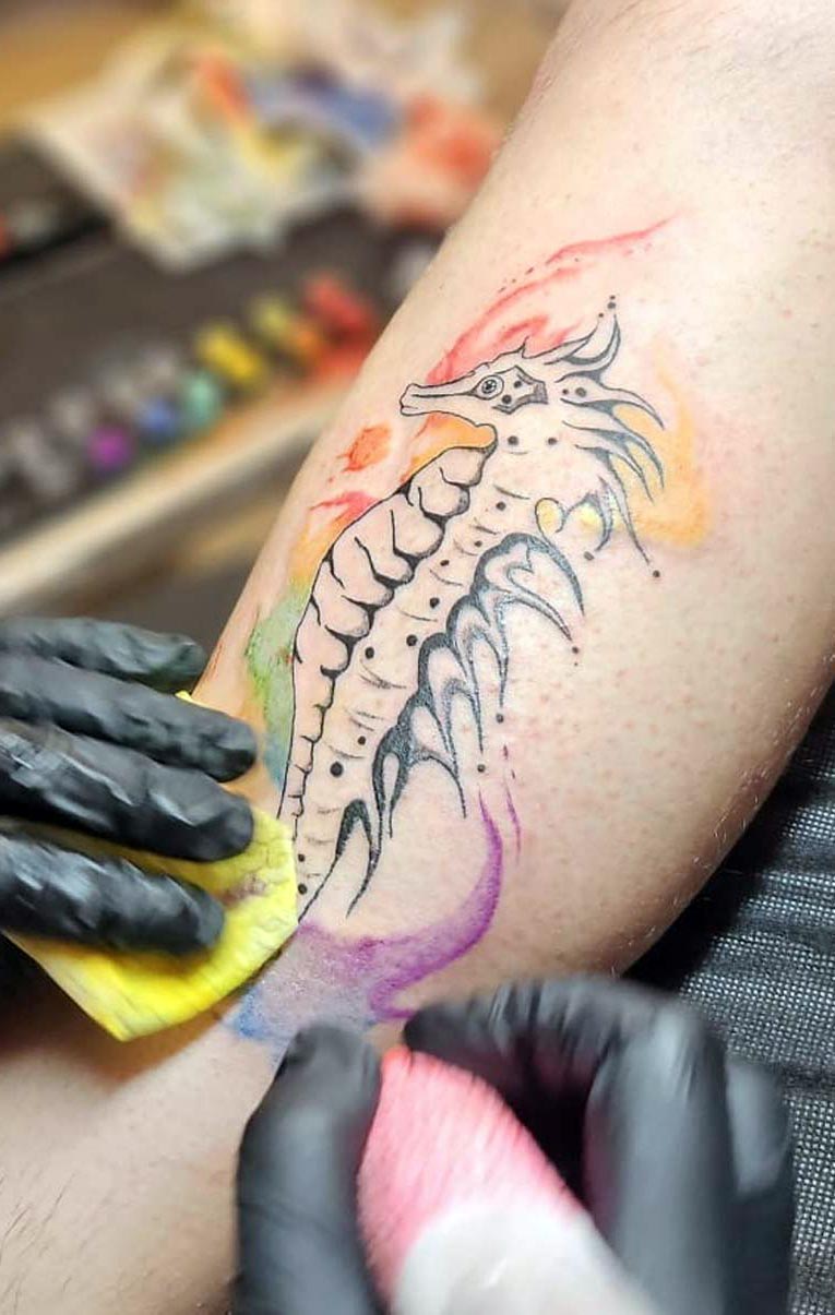 Hippocampe-tatouage